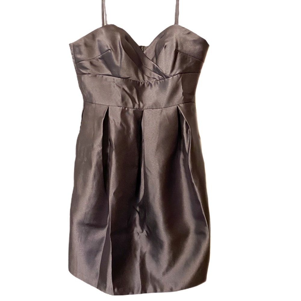 Eliza J silver gray strapless‎ dress size small